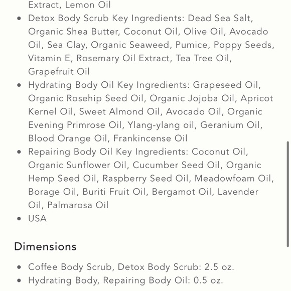 New 4pc Palermo Body Discovery Gift Set collection oil scrub - Picture 5 of 6